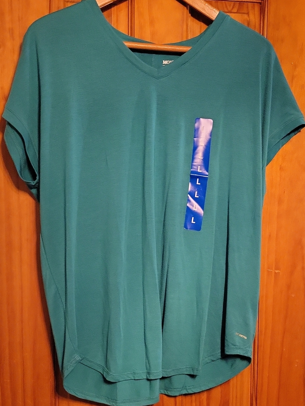 Mondetta Women's Teal V-Neck Short Sleeve Tee